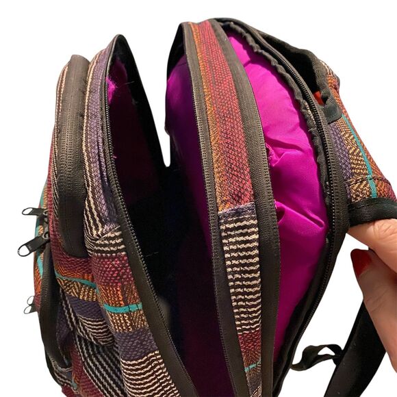 DAKINE Campus Backpack 6 Double Zippers Colorful Striped, Hike, Camp, School - Picture 8 of 11